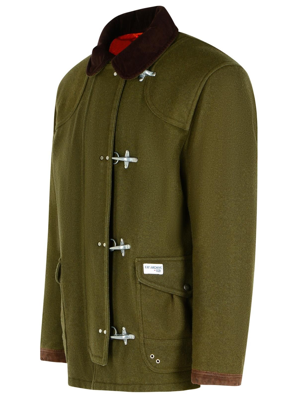 Fay FAY '4Ganci' Green Wool Blend Jacket Size US L / EU 52-54 / 3 - 2 Thumbnail