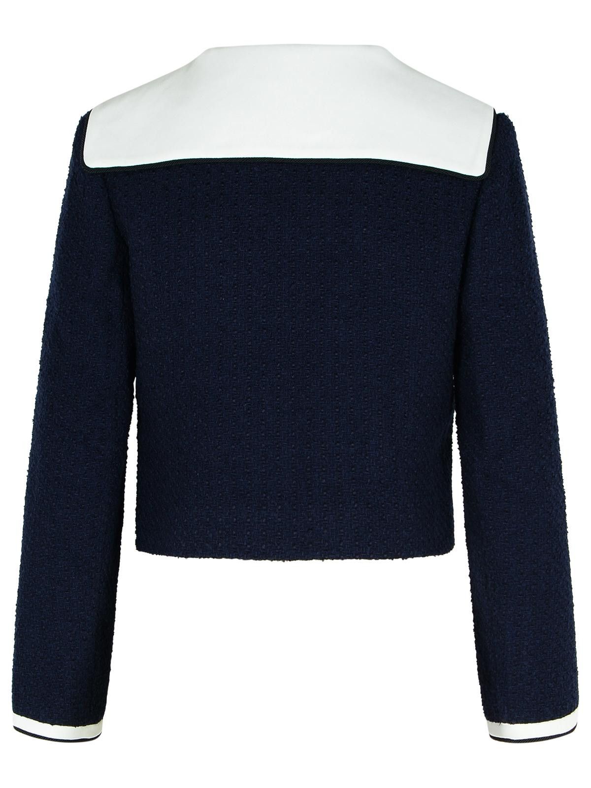 Self-Portrait SELF PORTRAIT 'Boucle' Blue Wool Blend Jacket Size S / US 4 / IT 40 - 3 Thumbnail