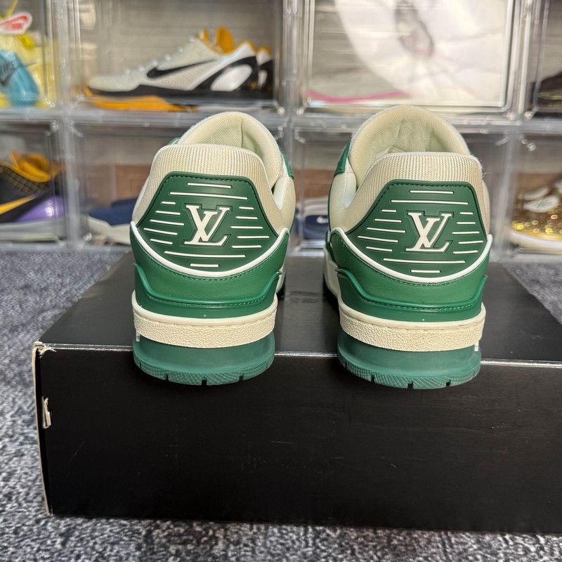 Louis Vuitton Louis Vuitton Green Low-Top Trainer Sneakers 0079 Size US 10 / IT 40 - 3 Thumbnail
