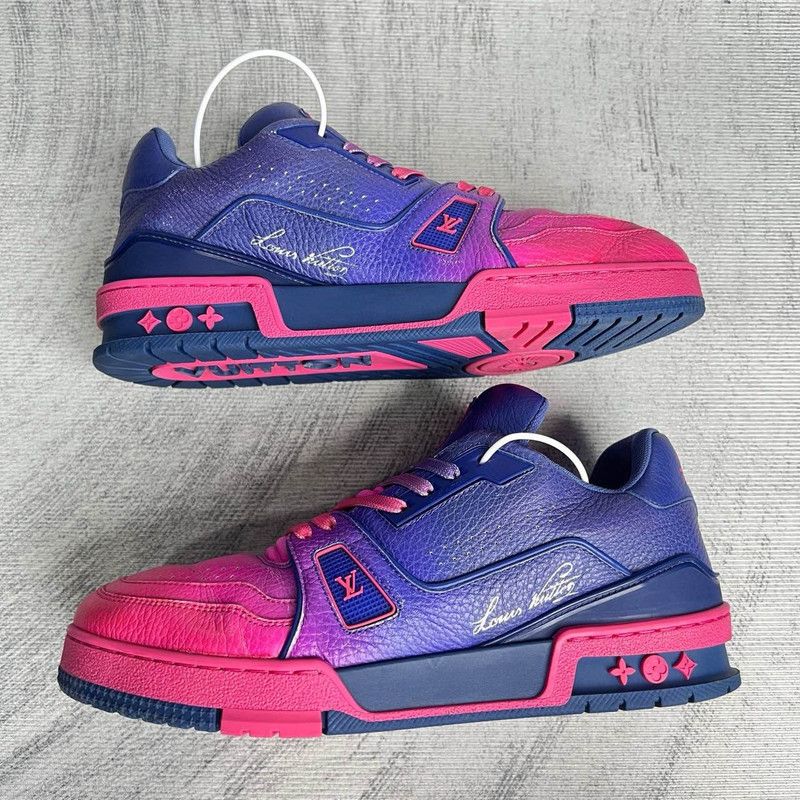 Louis Vuitton Louis Vuitton Trainer Fashion Sneakers in Purple Pink 0079 Size US 9 / IT 39 - 8 Thumbnail