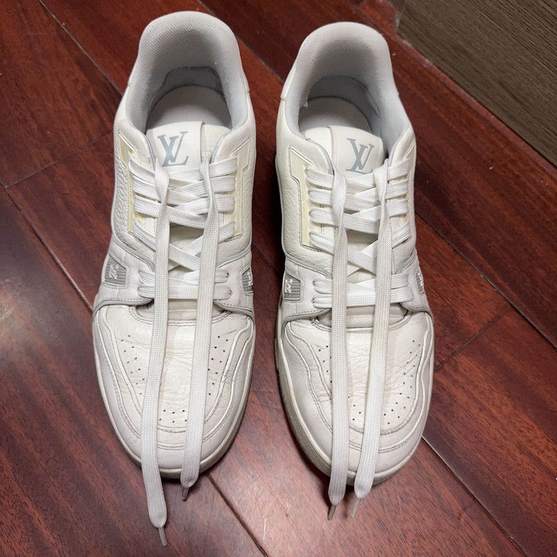 Louis Vuitton Louis Vuitton Trainer White Low-Top Sneakers 0079 Size US 10 / IT 40 - 2 Thumbnail