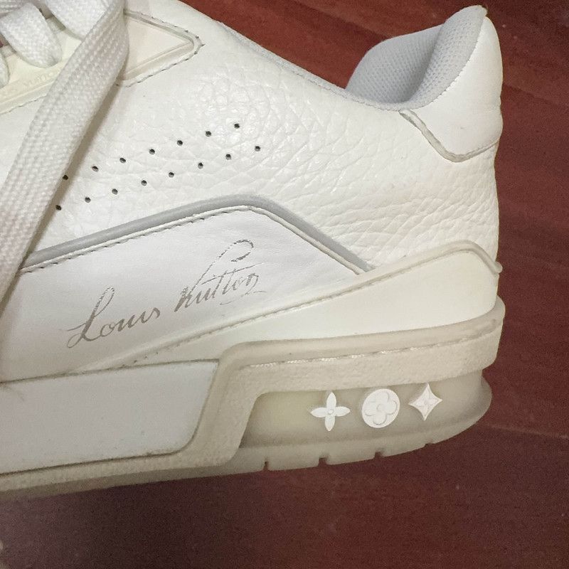 Louis Vuitton Louis Vuitton Trainer White Low-Top Sneakers 0079 Size US 10 / IT 40 - 10 Thumbnail