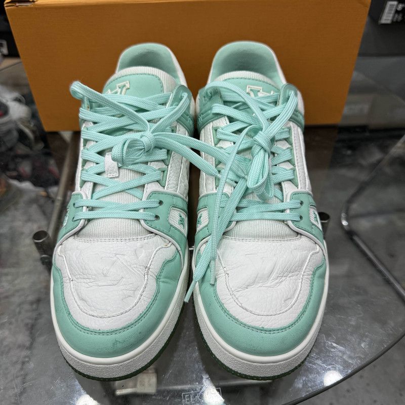 Louis Vuitton Louis Vuitton Trainer Low Top in Tiffany Green 0079 Size US 9 / IT 39 - 2 Thumbnail