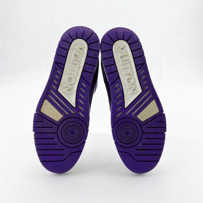 Louis Vuitton Louis Vuitton Purple Low-Top Trainer Sneakers 0079 Size US 10 / IT 40 - 4 Thumbnail
