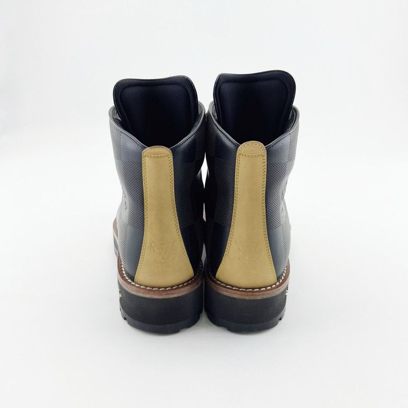 Louis Vuitton Louis Vuitton Black Leather Lace-Up Boots 0079 Size US 10 / IT 40 - 3 Thumbnail
