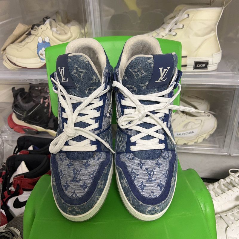 Louis Vuitton Louis Vuitton Blue Vintage Trainer Sneakers 0079 Size US 10 / EU 43 - 2 Thumbnail