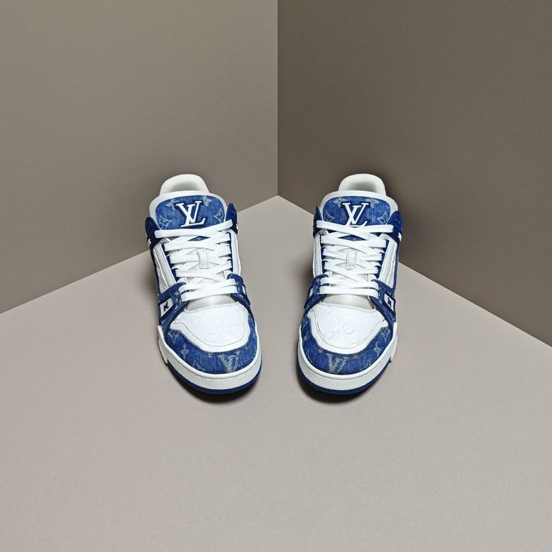 Louis Vuitton Louis Vuitton Denim Leather Casual Sneakers 0079 Size US 10 / EU 43 - 2 Thumbnail
