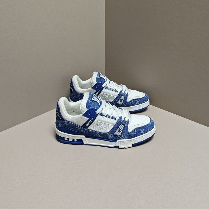 Louis Vuitton Louis Vuitton Denim Leather Casual Sneakers 0079 Size US 10 / EU 43 - 6 Thumbnail