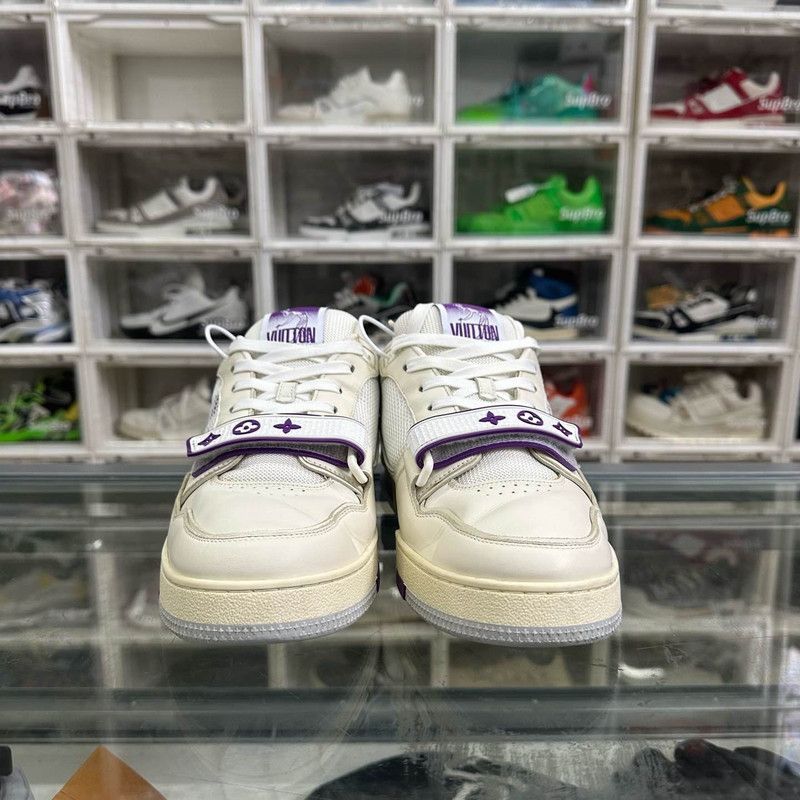 Louis Vuitton Louis Vuitton Trainer White Purple Fashion Sneakers 0079 Size US 10 / IT 40 - 2 Thumbnail