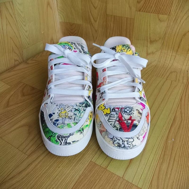 Louis Vuitton Louis Vuitton Trainer Colorful Fashion Sneakers 0079 Size US 7 / IT 37 - 2 Thumbnail