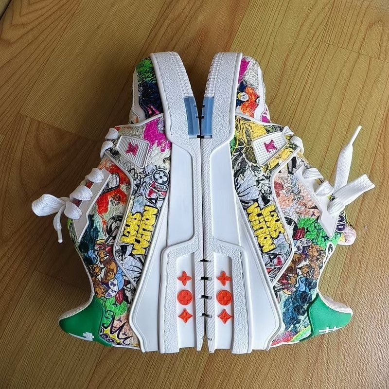 Louis Vuitton Louis Vuitton Trainer Colorful Fashion Sneakers 0079 Size US 7 / IT 37 - 8 Thumbnail