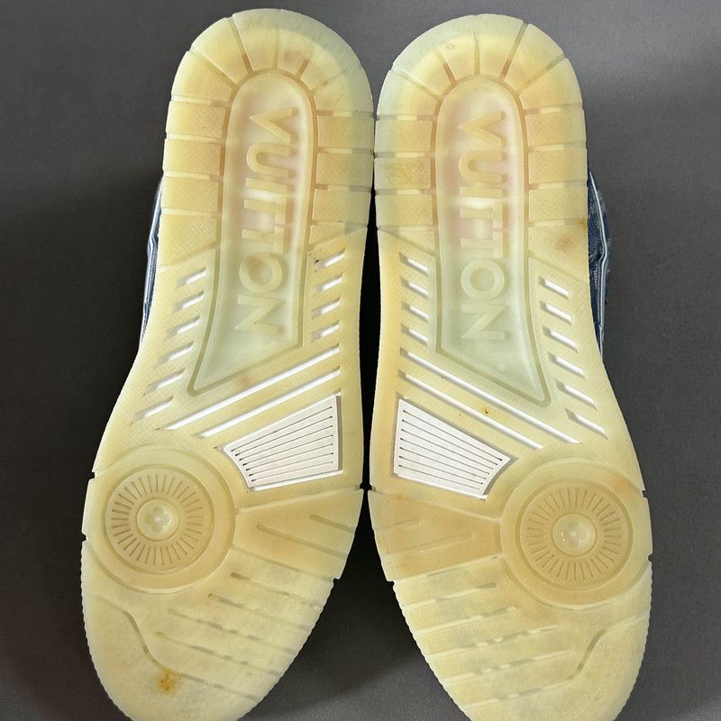 Louis Vuitton Louis Vuitton Denim Trainer Sneakers in Blue and White 0079 Size US 9 / EU 42 - 4 Thumbnail