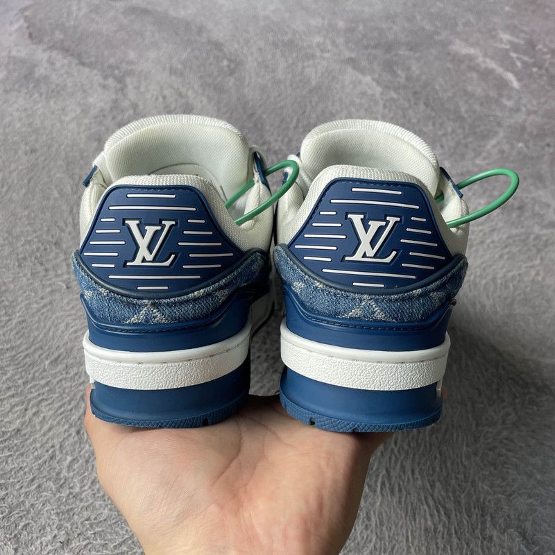 Louis Vuitton Louis Vuitton Denim Leather Low-Top Fashion Sneakers 0079 Size US 6 / IT 36 - 3 Thumbnail