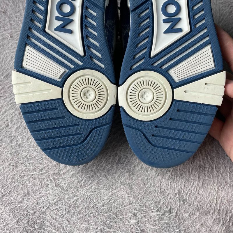 Louis Vuitton Louis Vuitton Denim Leather Low-Top Fashion Sneakers 0079 Size US 6 / IT 36 - 6 Thumbnail