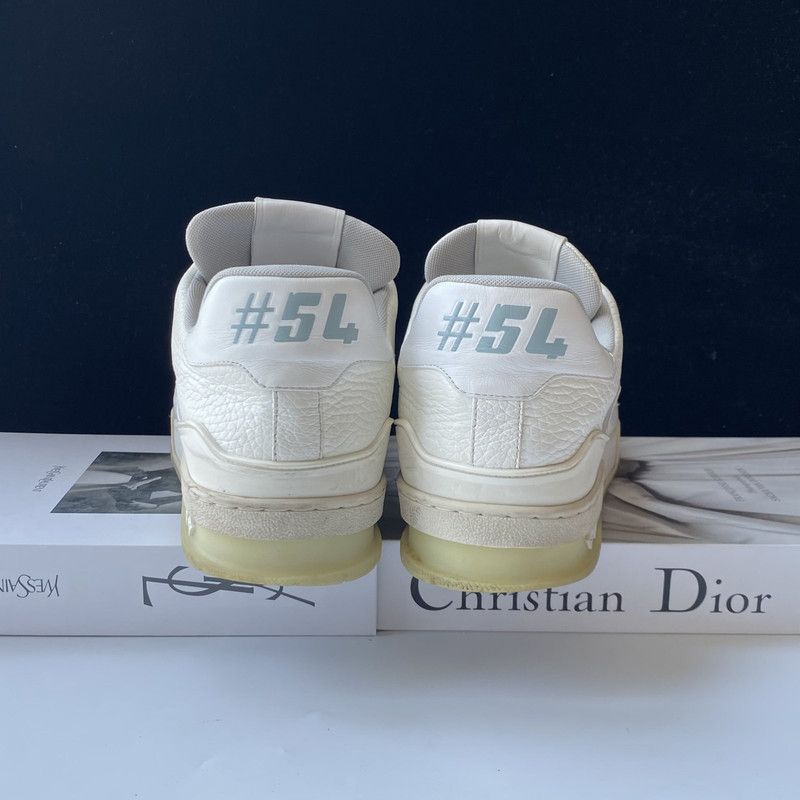 Louis Vuitton Louis Vuitton Trainer White Low-Top Fashion Sneakers 0079 Size US 10 / IT 40 - 3 Thumbnail