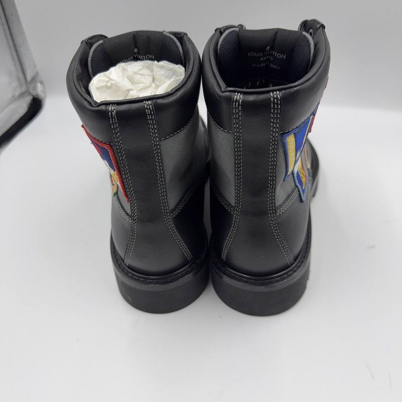 Louis Vuitton Louis Vuitton Black Outdoor Leather Boots 0079 Size US 8 / IT 38 - 3 Thumbnail
