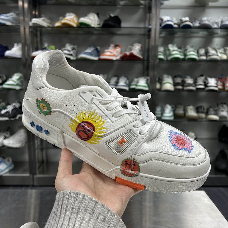 Louis Vuitton Yayoi Kusama x Louis Vuitton Low-Top Trainer Sneakers 0079 Size US 10 / IT 40 - 6 Thumbnail