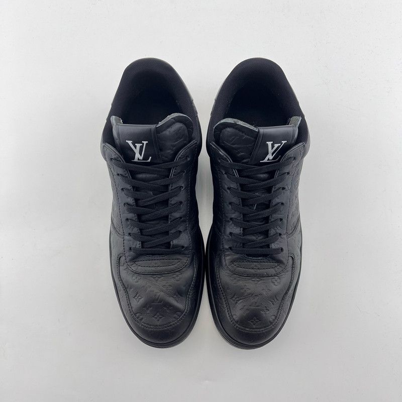 Louis Vuitton Louis Vuitton Rivoli Mini Monogram Black Sneakers 0079 Size US 10 / IT 40 - 2 Thumbnail