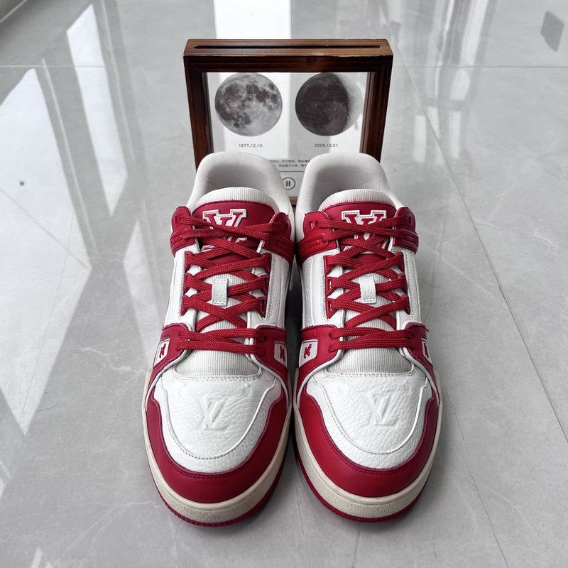 Louis Vuitton Louis Vuitton Trainer Red Fashion Sneakers 0079 Size US 10 / IT 40 - 2 Thumbnail