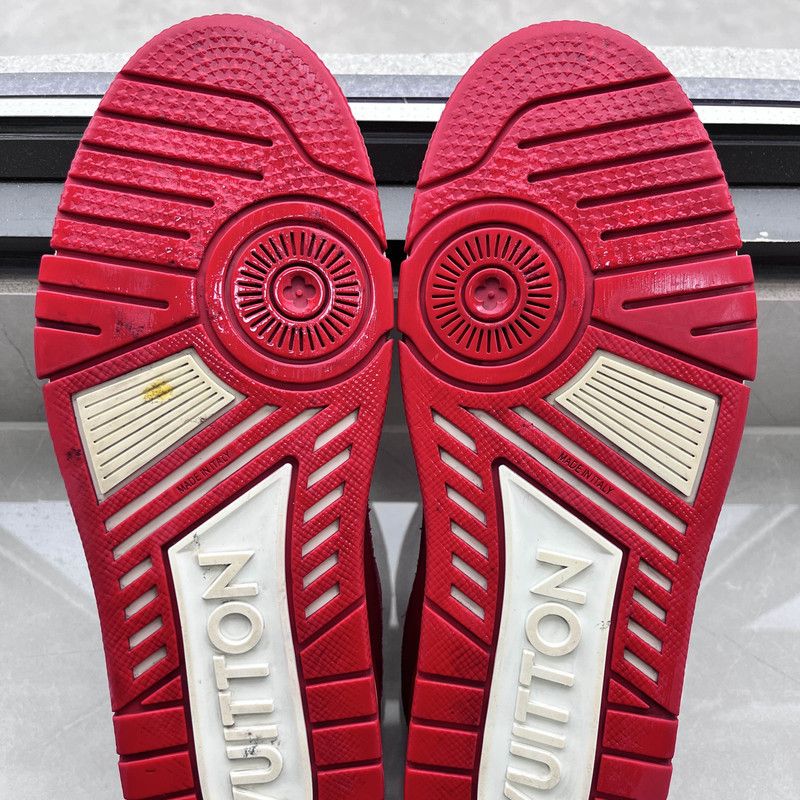 Louis Vuitton Louis Vuitton Trainer Red Fashion Sneakers 0079 Size US 10 / IT 40 - 4 Thumbnail