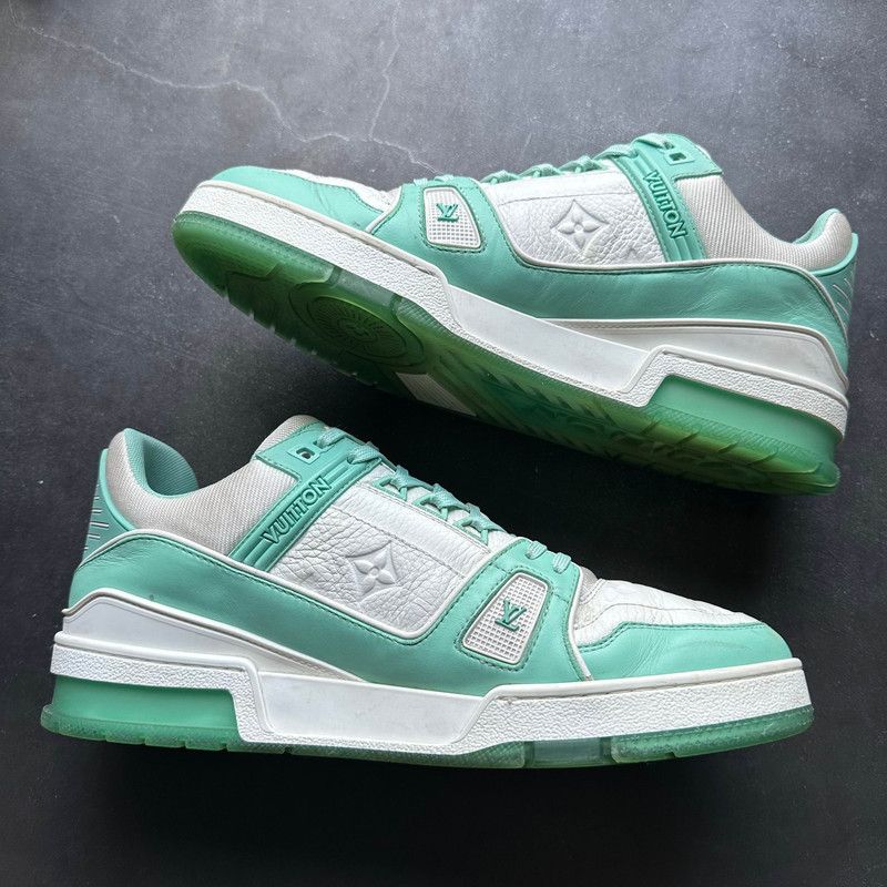 Louis Vuitton Louis Vuitton Trainer Low Sneakers in Tiffany Green 0079 Size US 10 / IT 40 - 7 Thumbnail