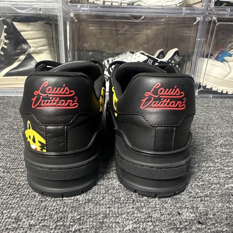 Louis Vuitton Nigo x Louis Vuitton Black Casual Sneakers 0079 Size US 9 / IT 39 - 3 Thumbnail