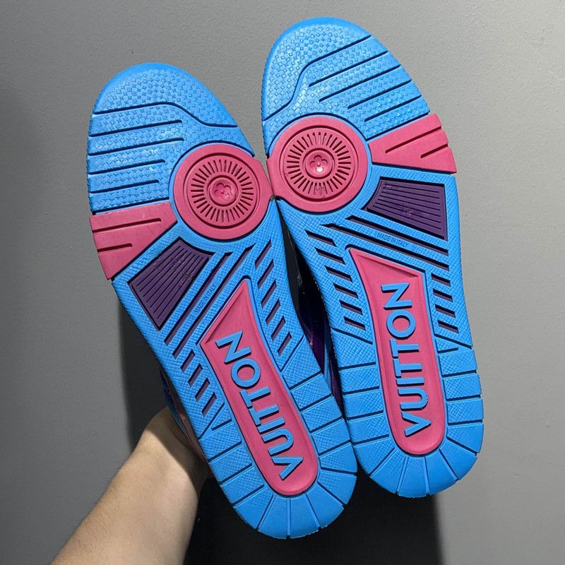 Louis Vuitton Louis Vuitton Trainer Fashion Sneakers in Blue Purple 0079 Size US 9 / IT 39 - 4 Thumbnail