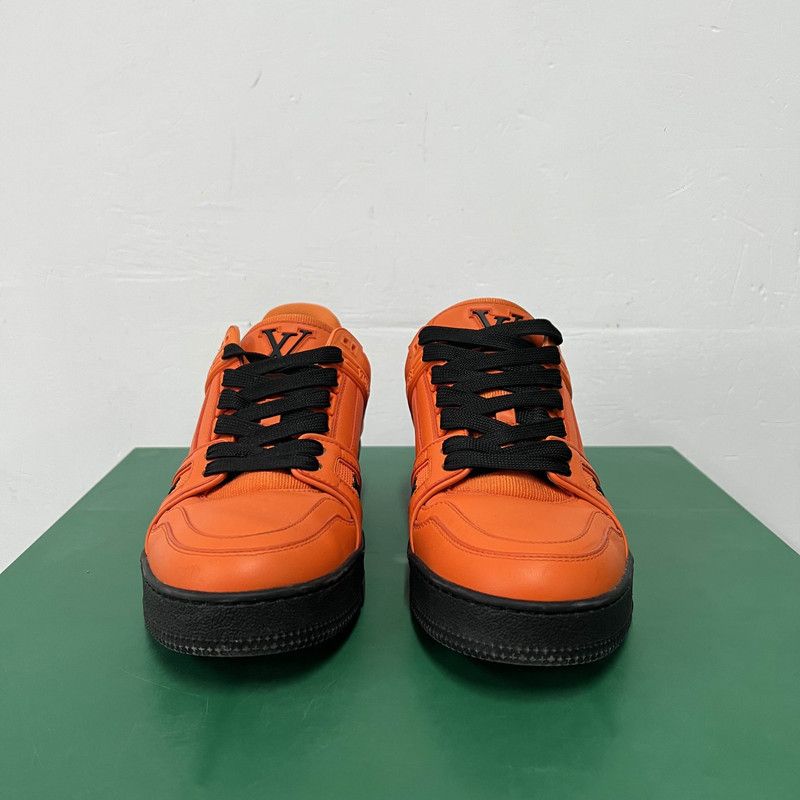Louis Vuitton Louis Vuitton Trainer Low Top Sneakers in Orange 0079 Size US 9.5 / EU 42-43 - 2 Thumbnail
