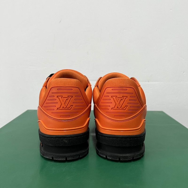 Louis Vuitton Louis Vuitton Trainer Low Top Sneakers in Orange 0079 Size US 9.5 / EU 42-43 - 3 Thumbnail