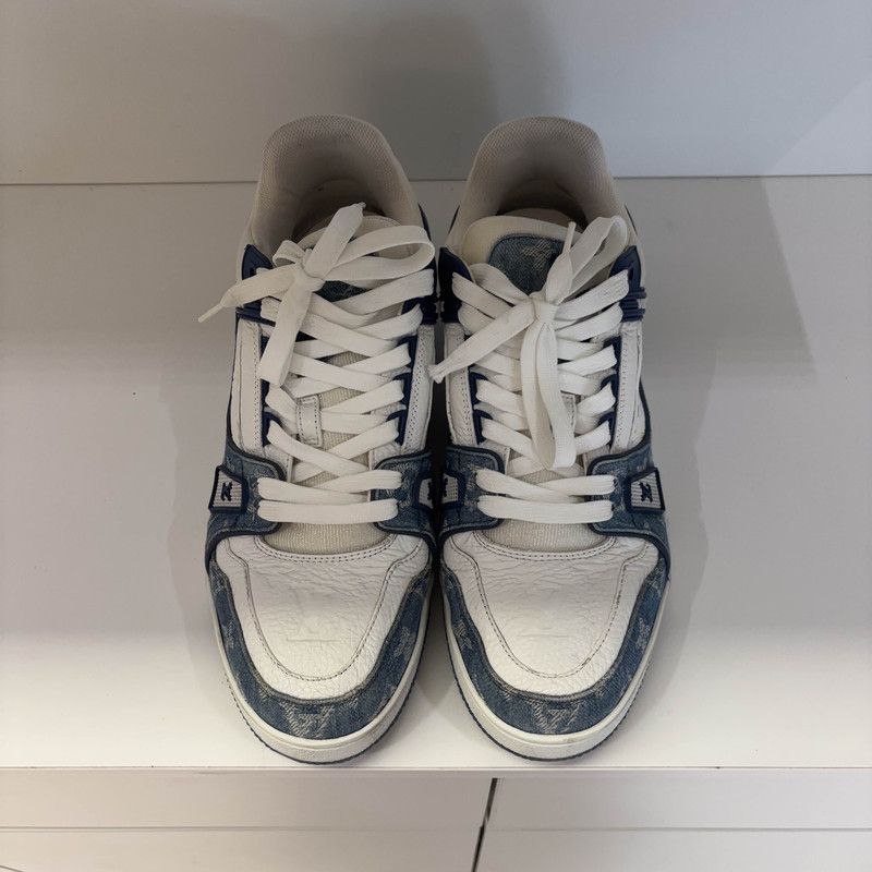 Louis Vuitton Louis Vuitton Denim Low-Top Fashion Sneakers 0079 Size US 10.5 / EU 43-44 - 2 Thumbnail