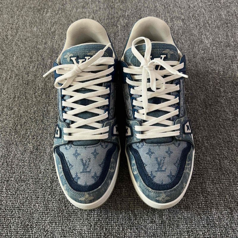 Louis Vuitton Louis Vuitton Denim Low-Top Trainers for Men 0079 Size US 9 / IT 39 - 2 Thumbnail