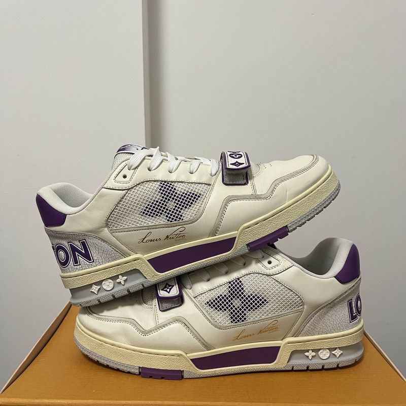 Louis Vuitton Louis Vuitton Trainer Fashion Sneakers in White and Purple 0079 Size US 10 / IT 40 - 7 Thumbnail