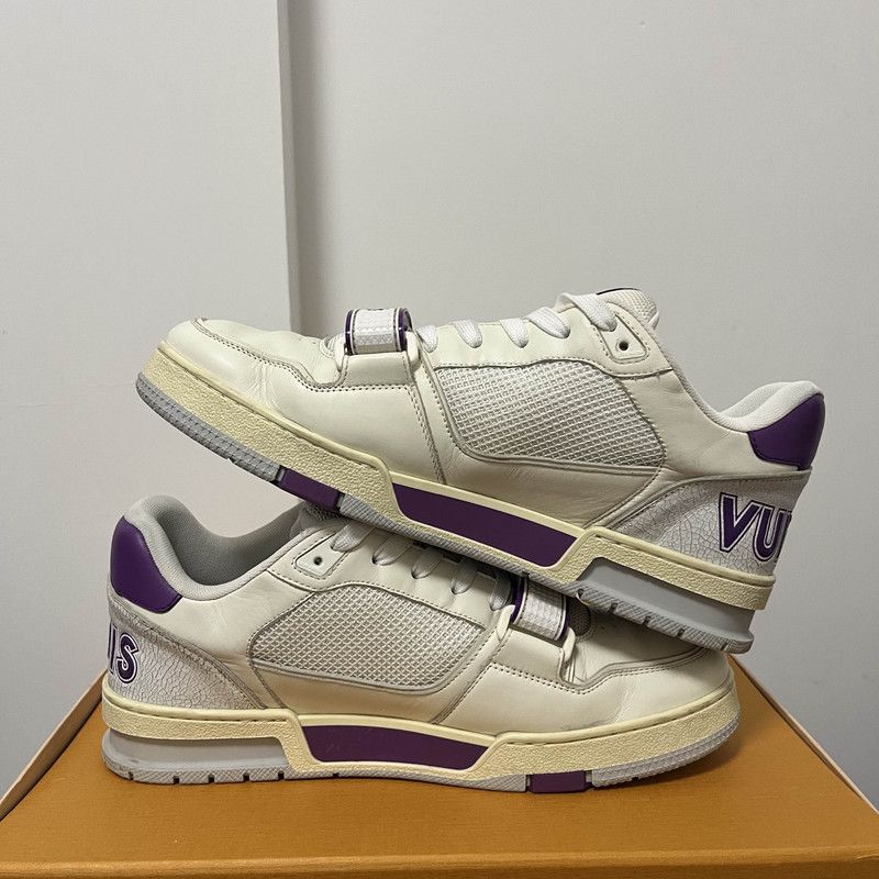 Louis Vuitton Louis Vuitton Trainer Fashion Sneakers in White and Purple 0079 Size US 10 / IT 40 - 8 Thumbnail