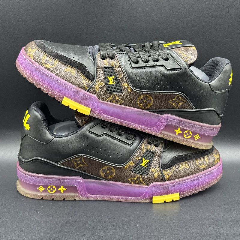 Louis Vuitton Louis Vuitton Trainer Sneakers in Lakers Purple Yellow 0079 Size US 10 / IT 40 - 7 Thumbnail