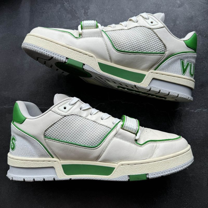 Louis Vuitton Louis Vuitton Green and White Trainers 0079 Size US 10 / IT 40 - 7 Thumbnail