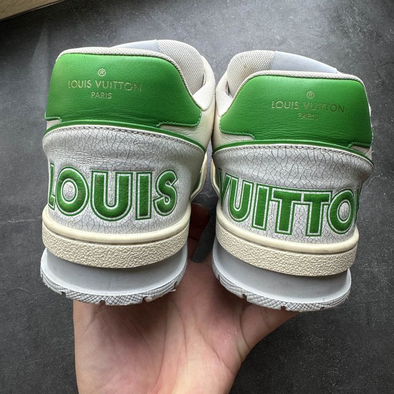 Louis Vuitton Louis Vuitton Green and White Trainers 0079 Size US 10 / IT 40 - 3 Thumbnail