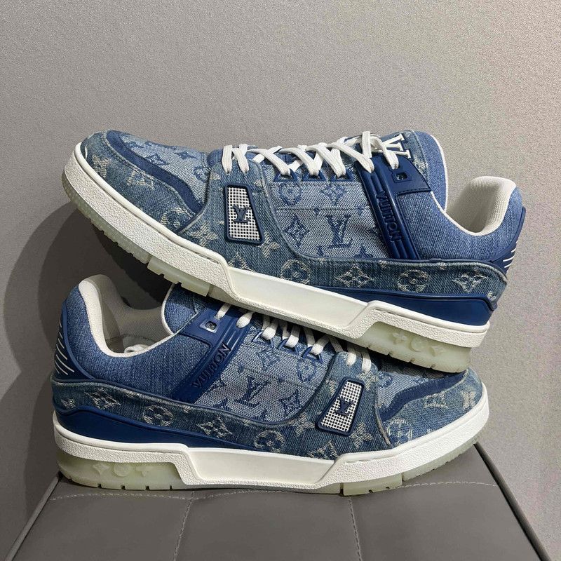 Louis Vuitton Louis Vuitton Denim Low-Top Trainers for Men 0079 Size US 10 / IT 40 - 7 Thumbnail