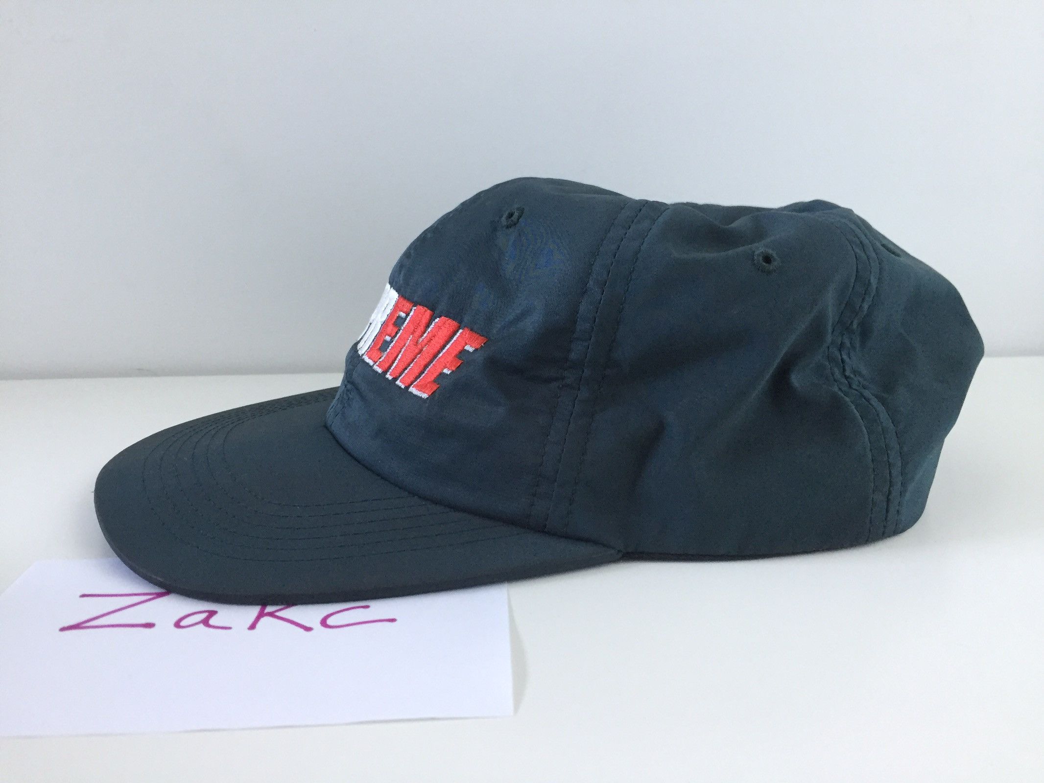 Supreme Supreme 2 Tone Nylon 6 Panel Hat Navy / Green | Grailed