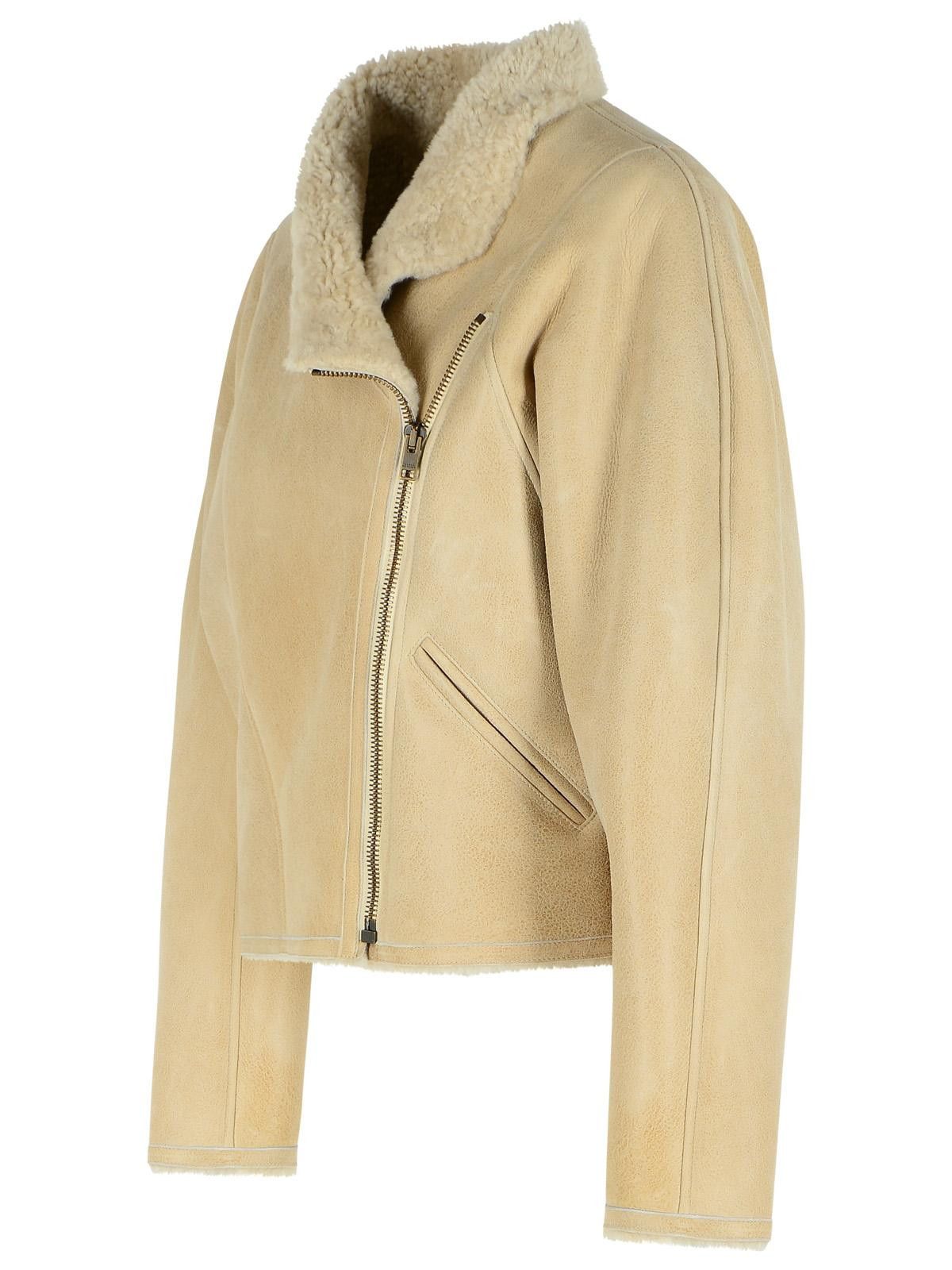 Isabel Marant ISABEL MARANT 'Blondine' Shearling Ecru Jacket Size M / US 6-8 / IT 42-44 - 2 Thumbnail