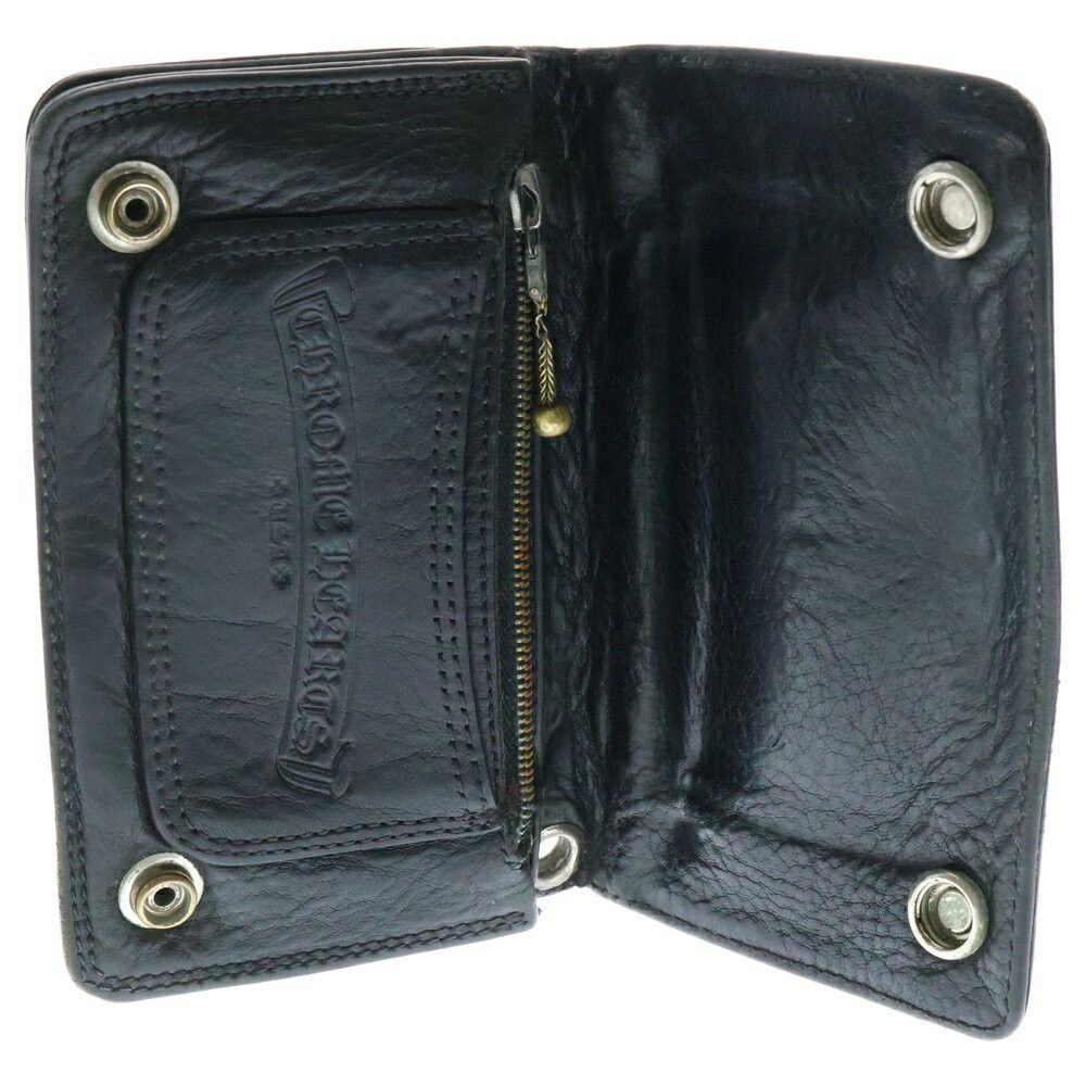 小物 Chrome Hearts 1 Zip Wallet Cross Ball Chrome Hearts 1zip 1-zip Cross Ball Button Leather Wallet