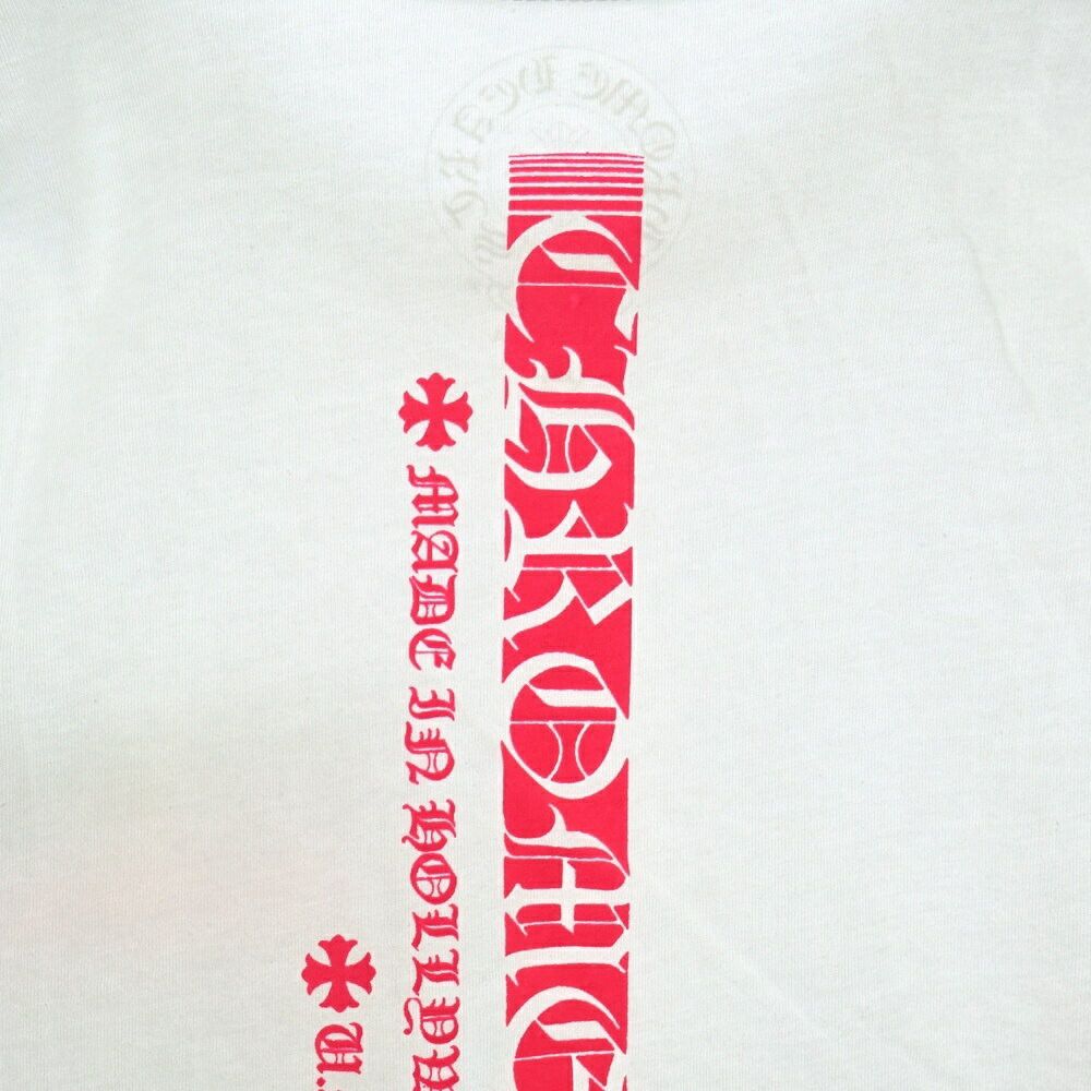 トップス CHROME HEARTS NEON PINK STRIPE LOGO TEE Chrome Hearts Pink Scroll Logo Tee - SHENGLI ROAD MARKET