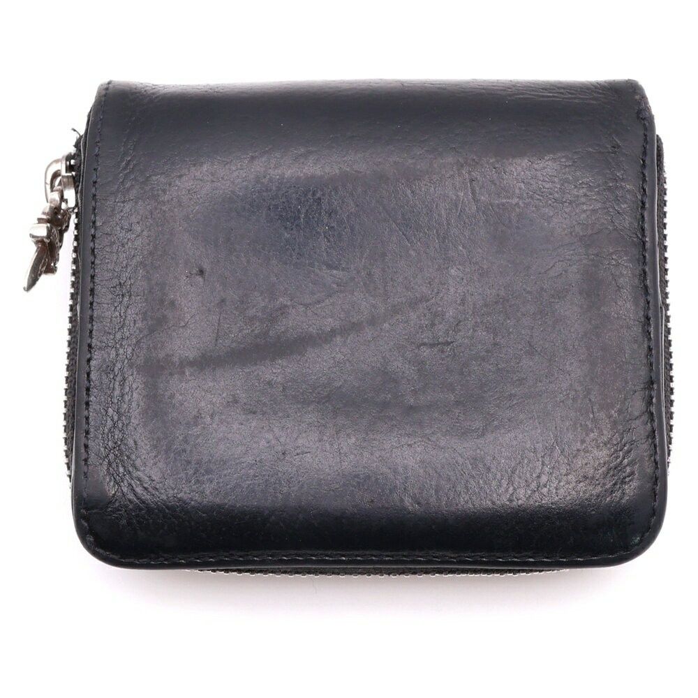 Chrome Hearts Sq Zip Bill Square Leather Wallet