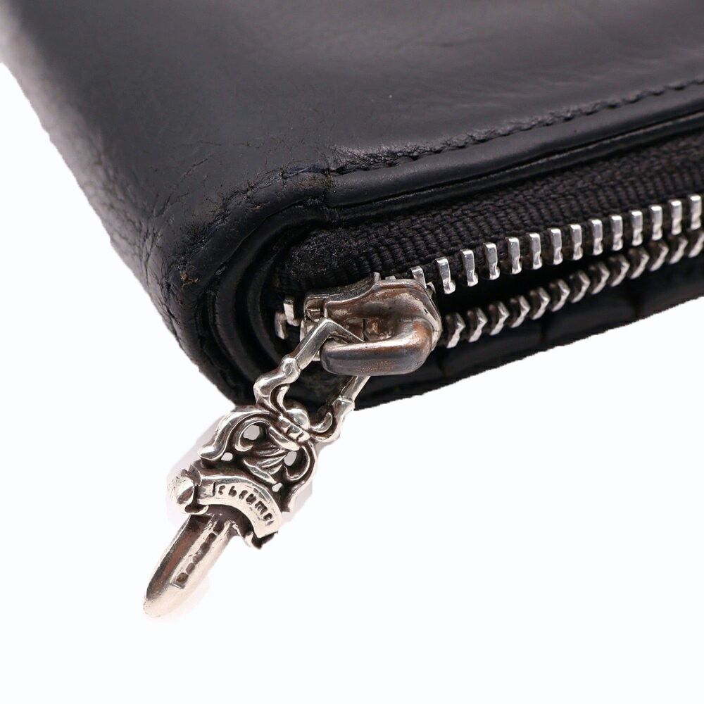 Chrome Hearts Sq Zip Bill Square Leather Wallet
