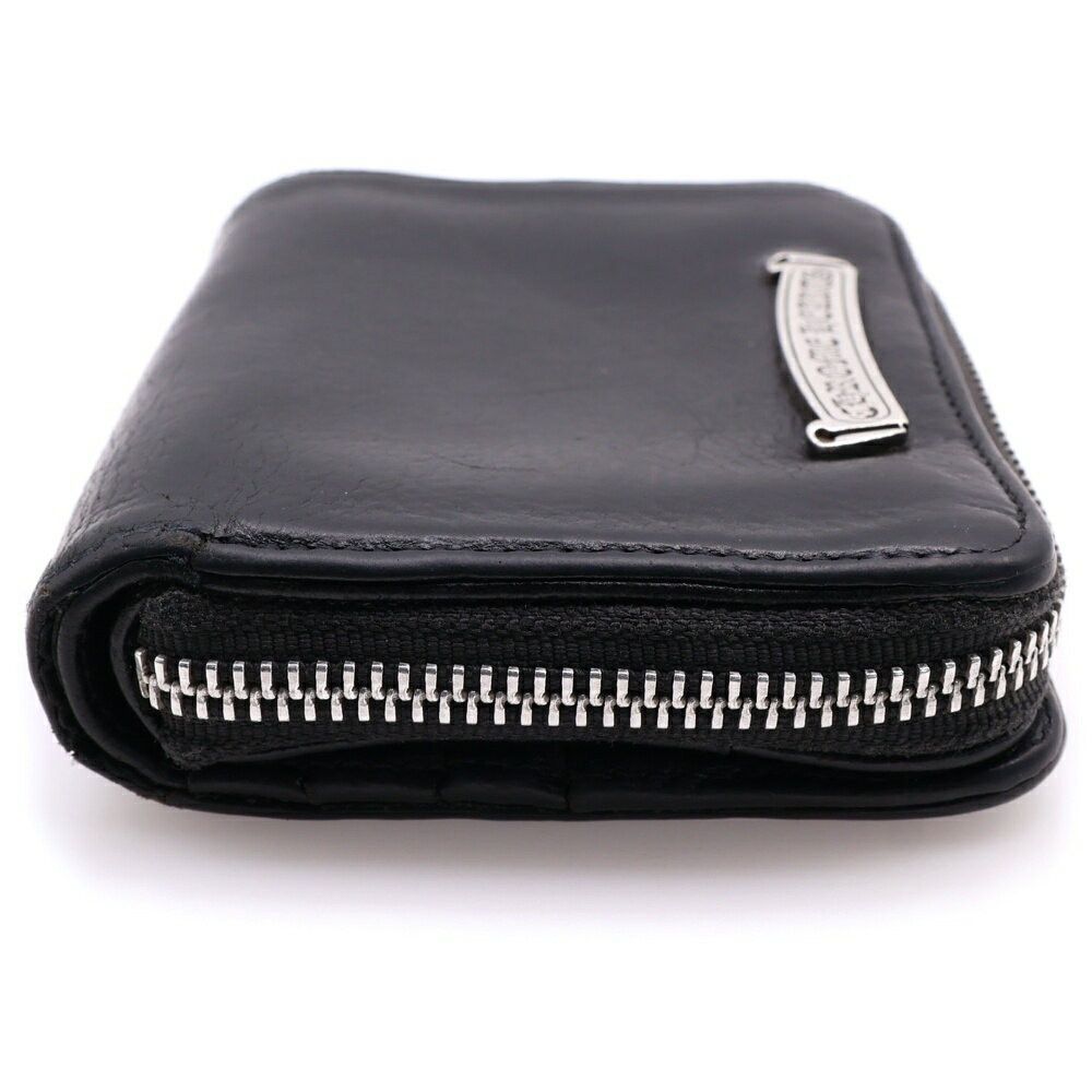 小物 CHROME HEARTS SQ ZIP BILL Chrome Hearts Sq Zip Bill Square Leather Wallet