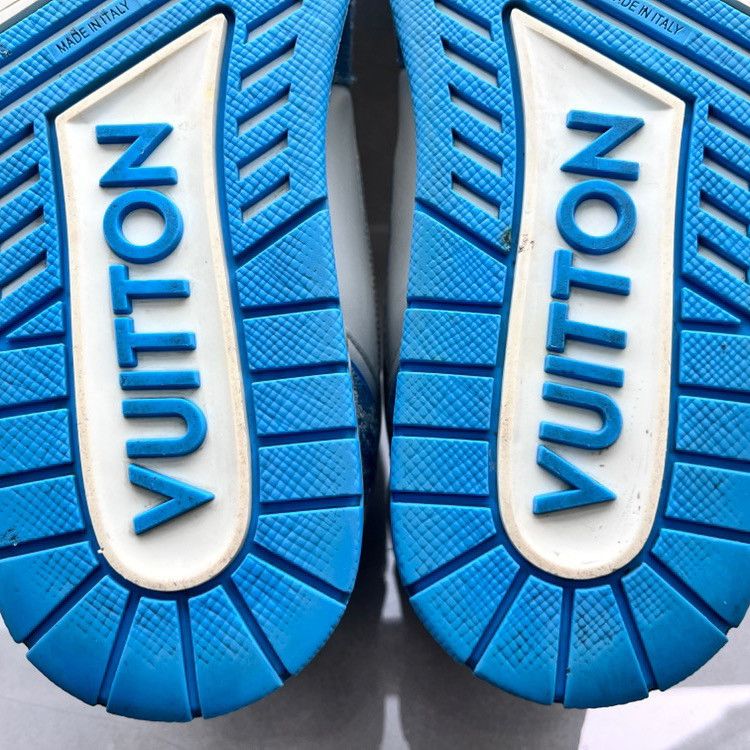 Louis Vuitton Louis Vuitton Trainer Velcro Fashion Sneakers Blue White 0079 Size US 9 / IT 39 - 7 Thumbnail