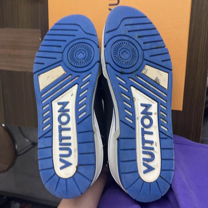 Louis Vuitton Louis Vuitton Trainer Black and Blue Sneakers 0079 Size US 10 / IT 40 - 4 Thumbnail