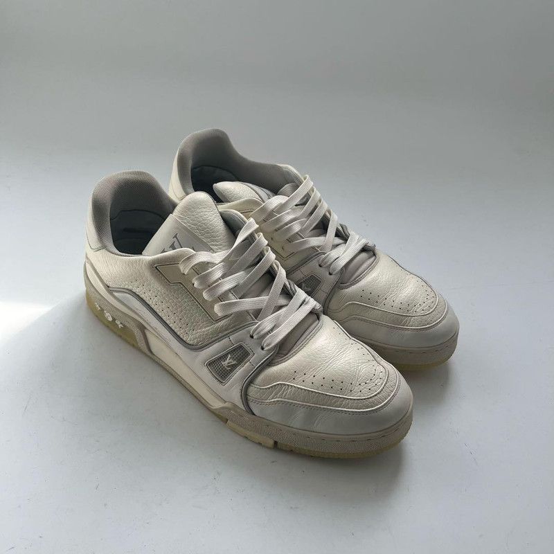 Louis Vuitton Louis Vuitton White Low-Top Trainer Sneakers 0079 Size US 11 / IT 41 - 2 Thumbnail