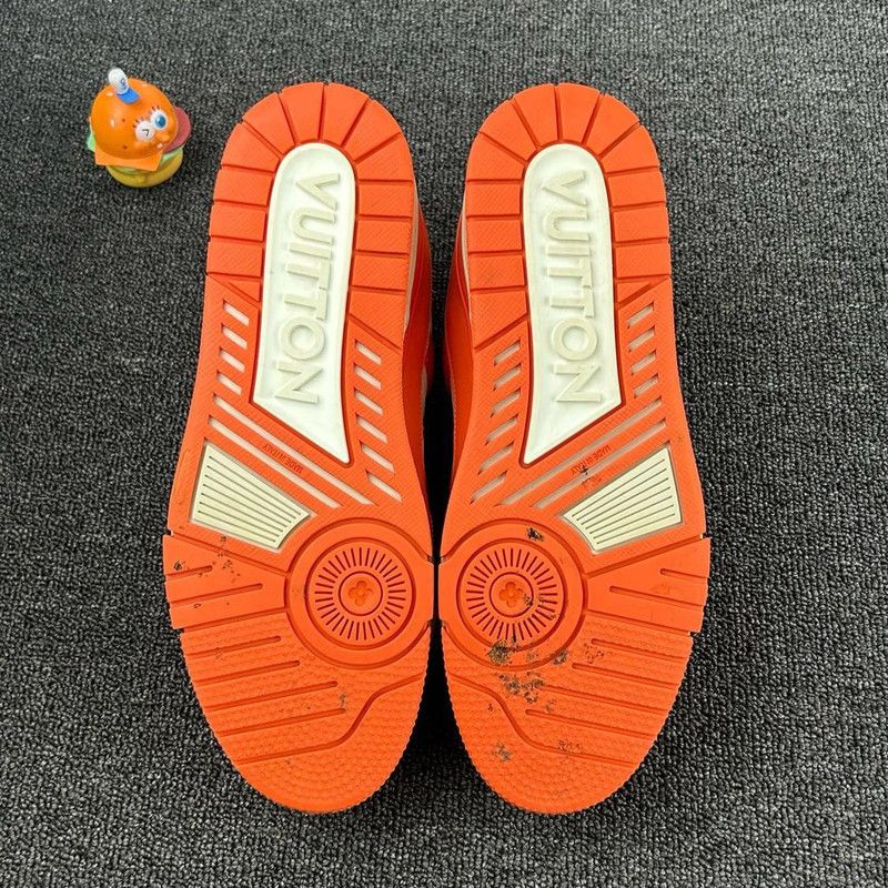 Louis Vuitton Louis Vuitton Orange Trainer Low Top Sneakers 0079 Size US 12 / IT 42 - 6 Thumbnail
