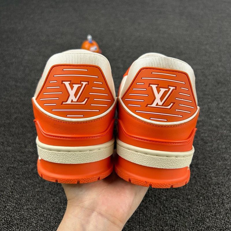 Louis Vuitton Louis Vuitton Orange Trainer Low Top Sneakers 0079 Size US 12 / IT 42 - 5 Thumbnail
