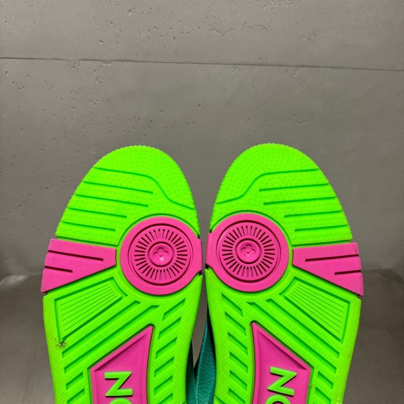 Louis Vuitton Louis Vuitton Trainer Low-Top Sneakers in Blue Green 0079 Size US 9 / IT 39 - 11 Thumbnail
